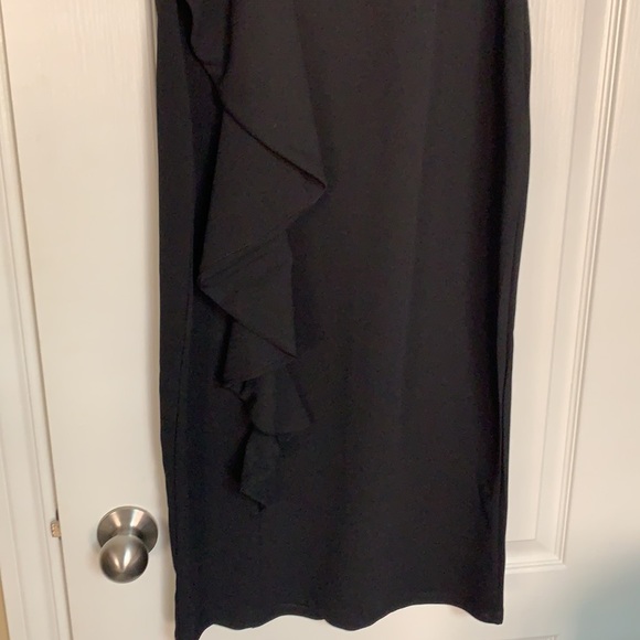 Almost Famous Ruffle Sheath Dress in Black - Picture 4 of 6